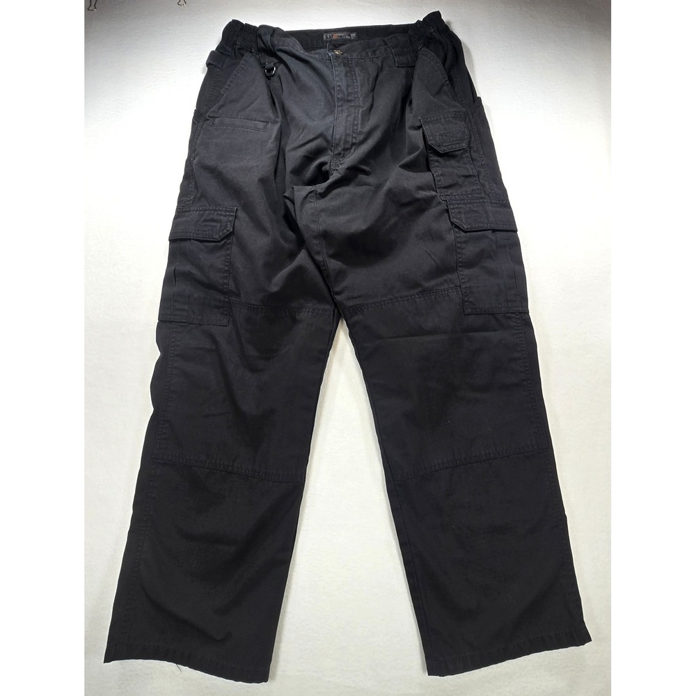5.11 Tactical Mens Black Ripstop Cargo Pants 30x30 Straight Leg Utility Work